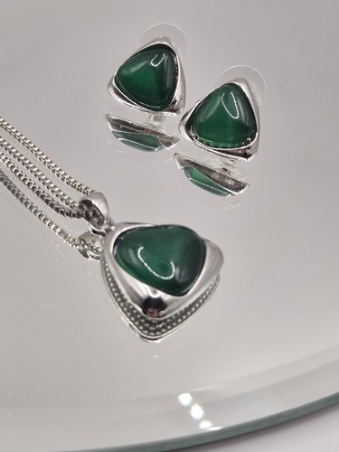 New silver tone green - new,