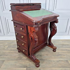Antique Victorian Style Davenport Writing Desk Table Drawers Wood - Mahogany