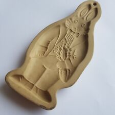 Brown Bag Cookie Art Bunny Rabbit biscuit mould ceramic vintage 1990 Hill Design