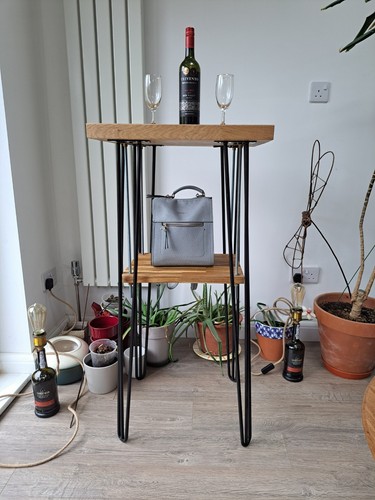 Bar table tall solid oak - bar,