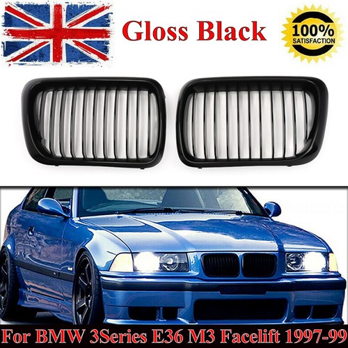 Gloss black front kidney - gloss,