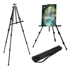 HEAVY DUTY FOLDING ARTIST TELESCOPIC FIELD STUDIO PAINTING CANVAS EASEL WITH BAG