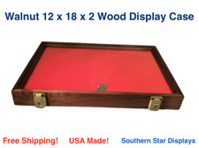 Walnut Wood Display Case 12 x