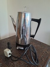 Vintage 1980s stainless steel coffee percolator