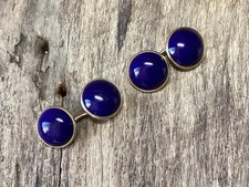 Vintage Krementz Blue Glass