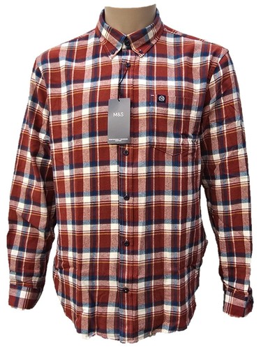 Check shirt mens cotton - m&s,