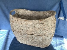 Shabby, Chic, Large Woven Oval  Basket Logs  35cm x 42 cm x 24cm