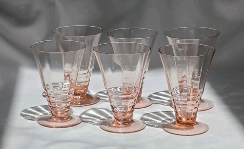 Pink depression glass - depression, parfait