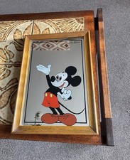 Vintage Walt Disney Mickey Mouse Framed Mirror Aspell Saggers 23.5x33.5 cm 1976
