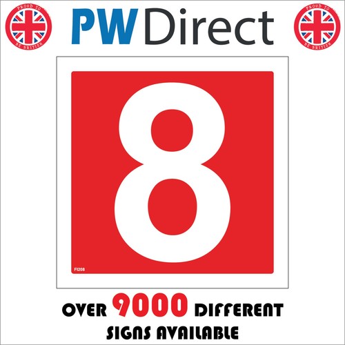 Sign eight red white - eight,