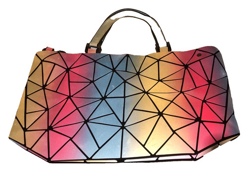 Geometric iridescent handbag - geometric,