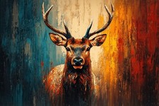 STAG DEER ANIMAL CANVAS