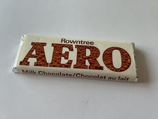 Vintage 1970s ROWNTREE AERO MILK CHOCOLATE genuine uneaten bar, unused Cadburys