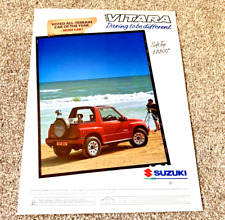 SUZUKI VITARA SOFT TOP - FRAMEABLE COLLECTIBLE ORIGINAL CLASSIC CAR ADVERT