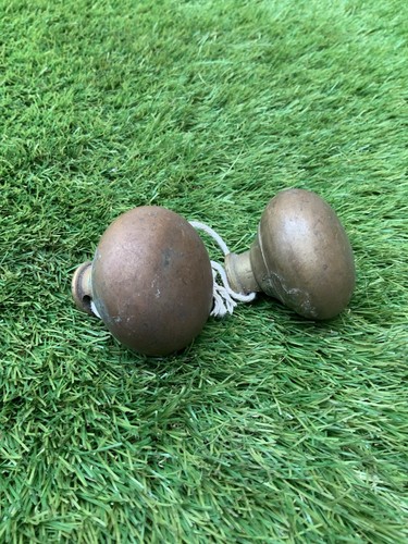 Pair vintage brass rim lock - of,