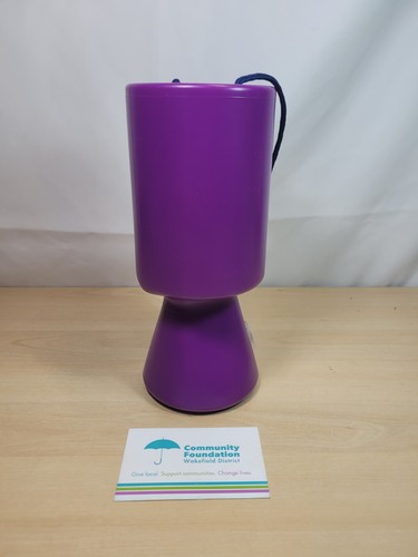Charity collection box purple - charity,