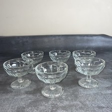 6 Vintage Glass Sundae Dishes