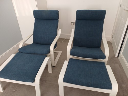Poang chair and stool cushions - chair,