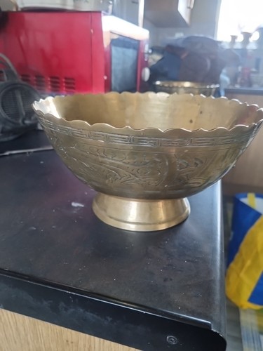 Large chinese brass bowl - chinese,