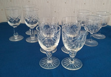 Assortment of 10 sherry glasses of 3 designs