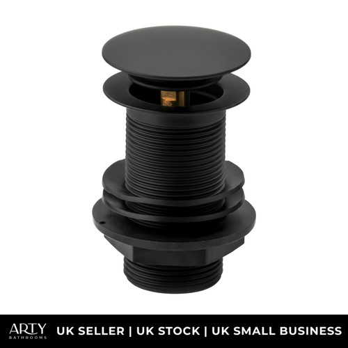 Black unslotted basin waste - unslotted,