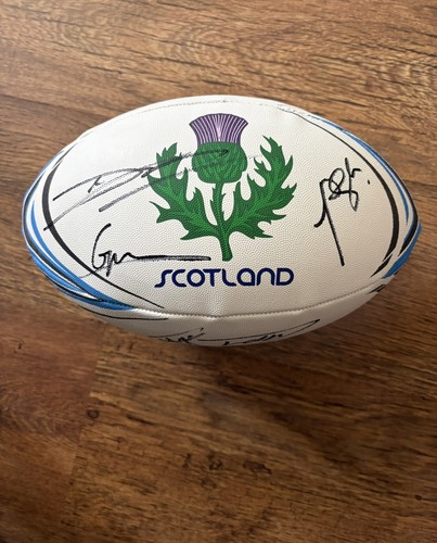 Scotland signed rugby ball - signed,
