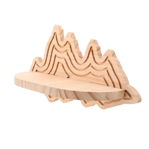 Wooden wall frame natural - wooden,