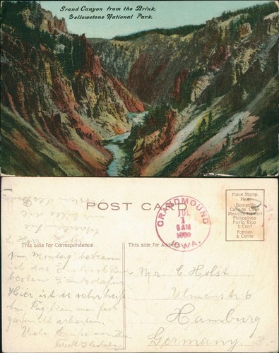 Postcard wyoming yellowstone - postcard,
