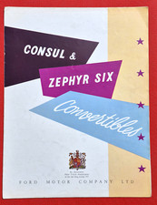 1953 FORD CONSUL & ZEPHYR SIX CONVERTIBLES Mk1 Sales Brochure