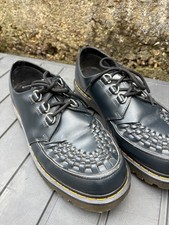Dr. Martens Ramsey Woven Smooth Leather Platform Creepers Size 9 Uk Chunky Sole