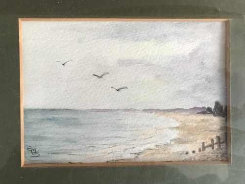 Watercolour picure beach - watercolour,