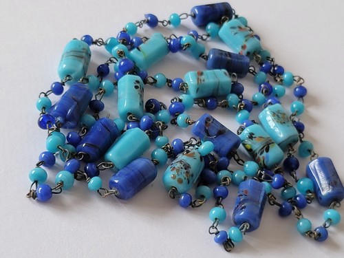 Vintage blue czech glass - vintage,