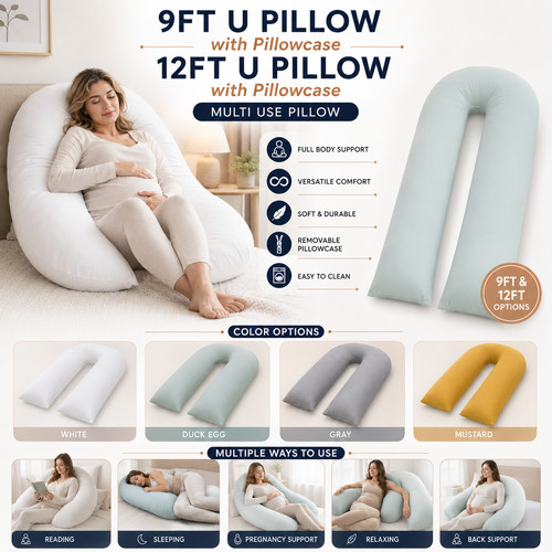 9ft 12ft shaped - 9ft/12ft, pillow