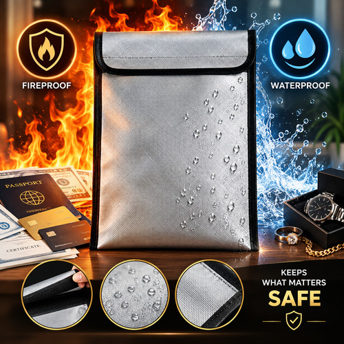 Fireproof money bag waterproof - money,
