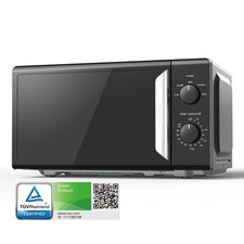 COMFEE 19L 700W Black and Mirror Mini Microwave Oven Compact Design InverTech