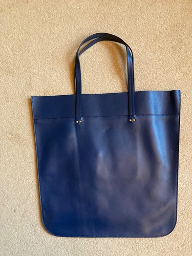 Whistles leather tote bag - tote, navy