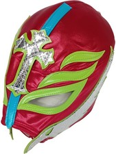 REY MYSTERIO Replica Wrestling Mask Red Green Silver Adult Costume Cosplay TMK