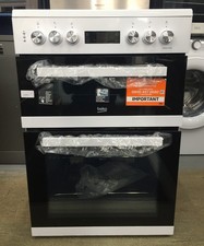 Beko KDC653W White 60cm Electric Cooker, Double Oven & Ceramic Hob (10893)
