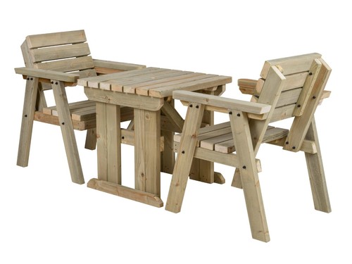 Wooden garden furniture set - wooden,