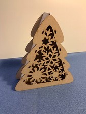 Wooden MDF Christmas Tree Box Craft Blanks  Gift Box, Trinkets