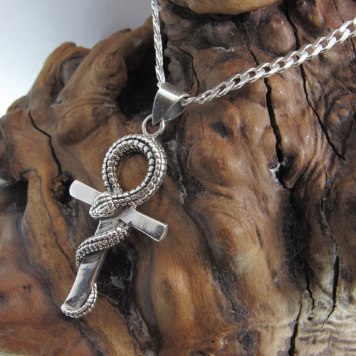 Egyptian ankh snake - &, necklace