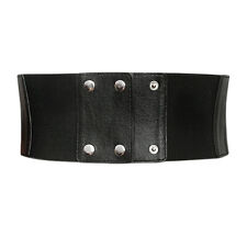 Corset Waspie Elastic PU Belt Butterfly 7 Inch Wide Lattice