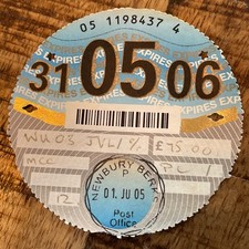 Old Tax Disc May 2006 (MCC)
