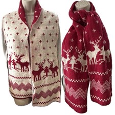 Scarf Red White Winter