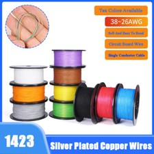 Single Conductor Cable Wire 24AWG - 38AWG Extra Fine Silver Plated Copper Wires