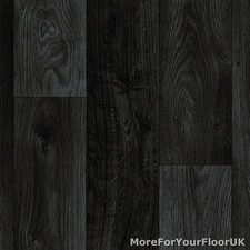 Black Dark Grey Wood Effect