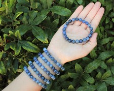 Dumortierite Bead Bracelet: 8