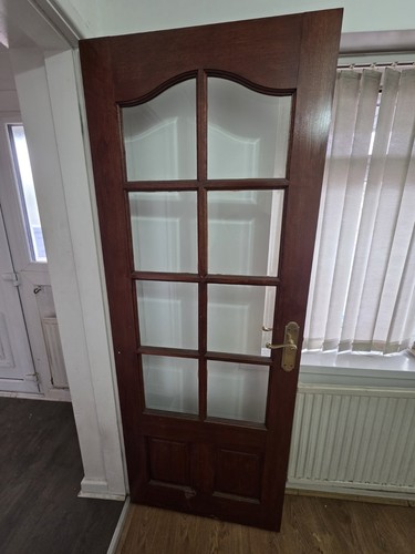Wood and glass internal doors - and,