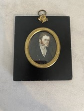 antique portrait miniature of