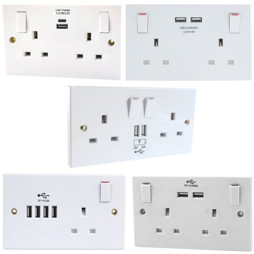 Amp twin socket usb - socket,